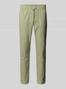 Korte stoffen broek van linnenmix, model 'LINUS'