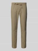 Korte stoffen broek van linnenmix, model 'LINUS'
