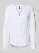 Regular fit blouse met lange mouwen van een mix van linnen en viscose,...