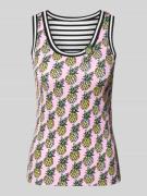 Top in riblook met ronde hals