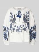 Regular fit blouse met pofmouwen, model 'Askar'