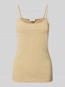 Slim fit top met bandjes van katoenmix