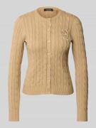 Gebreid vest met labelstitching