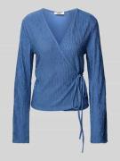 Regular fit wikkelblouse met V-hals, model 'Winona'
