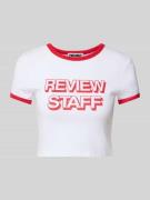 Kort T-shirt met labelprint