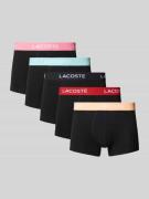 Boxershort met elastische band met label in een set van 5 stuks