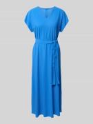 Midi-jurk met strikceintuur, model 'ADINA'