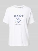 T-shirt met labelprint