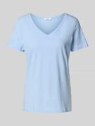 Regular fit T-shirt van mix van katoen en elastaan