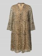 Getailleerde mini-jurk met semi-transparante mouwen, model 'SMILLA'