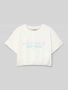 T-shirt met labelprint