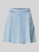 Jeansrok van lyocell met deelnaden