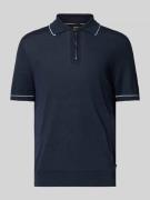 Regular fit poloshirt met korte ritssluiting