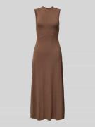 Midi-jurk met opstaande kraag, model 'Talia'