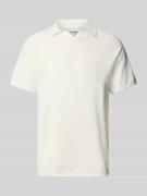 Slim fit poloshirt met structuurmotief, model 'HILL KNIT'