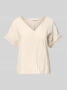T-shirt met V-hals, model 'Solme'