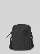Schoudertas van leer met labelpatch, model 'richmond'