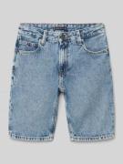 Korte jeans in 5-pocketmodel met logostitching