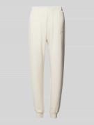 Sweatpants met labelstitching, model 'LUCIA'