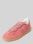 Sneakers van leer met labeldetail