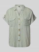 Regular fit overhemdblouse van pure viscose, model 'BUMPY'