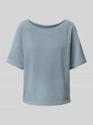 Loose fit sweatshirt van zuiver katoen met korte mouwen