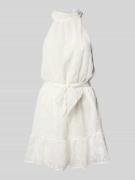 Mini-jurk met broderie anglaise, model 'DANILE'