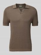 Regular fit poloshirt met V-hals, model 'BRAIAN'