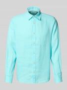 Regular fit linnen overhemd met sportmanchetten