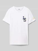 T-shirt met labelprint
