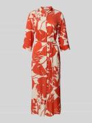 Soepele overhemdjurk met strikceintuur