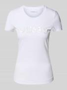 T-shirt met labeldetail