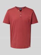 T-shirt met serafinohals