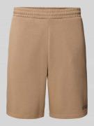 Relaxed fit sweatshorts met labelstitching