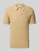 Super skinny fit poloshirt met structuurmotief, model 'AIDEN'