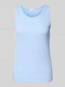 Slim fit tanktop van een mix van katoen en elastaan