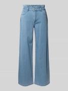 Wide leg jeans met ruches