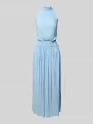 Midi-jurk met opstaande kraag en elastische tailleband, model 'UMA'