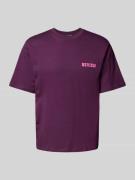 Regular fit T-shirt van een mix van katoen en viscose
