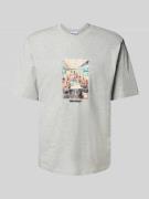 Regular fit T-shirt van een mix van katoen en viscose