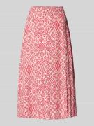 Midirok van een mix van linnen en viscose, model 'LINNO'