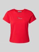 T-shirt met motiefstitching