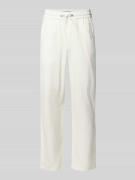 Regular fit linnen broek met tunnelkoord, model 'BAY'