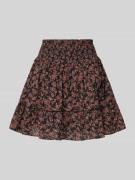 Minirok met smokdetails, model 'Vantia'