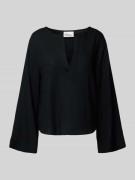 Blouseshirt met V-hals, model 'Dias'