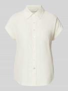 Slim fit overhemdblouse met kapmouwen