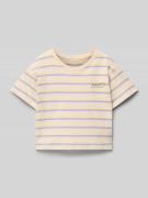 T-shirt met labelprint, model 'NEVER SAW BLUE LIKE THAT'