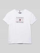 T-shirt met labelprint