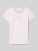 Regular fit T-shirt van katoen met print
