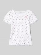 T-shirt met geschulpte zoom
